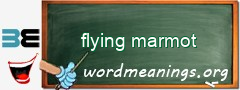 WordMeaning blackboard for flying marmot